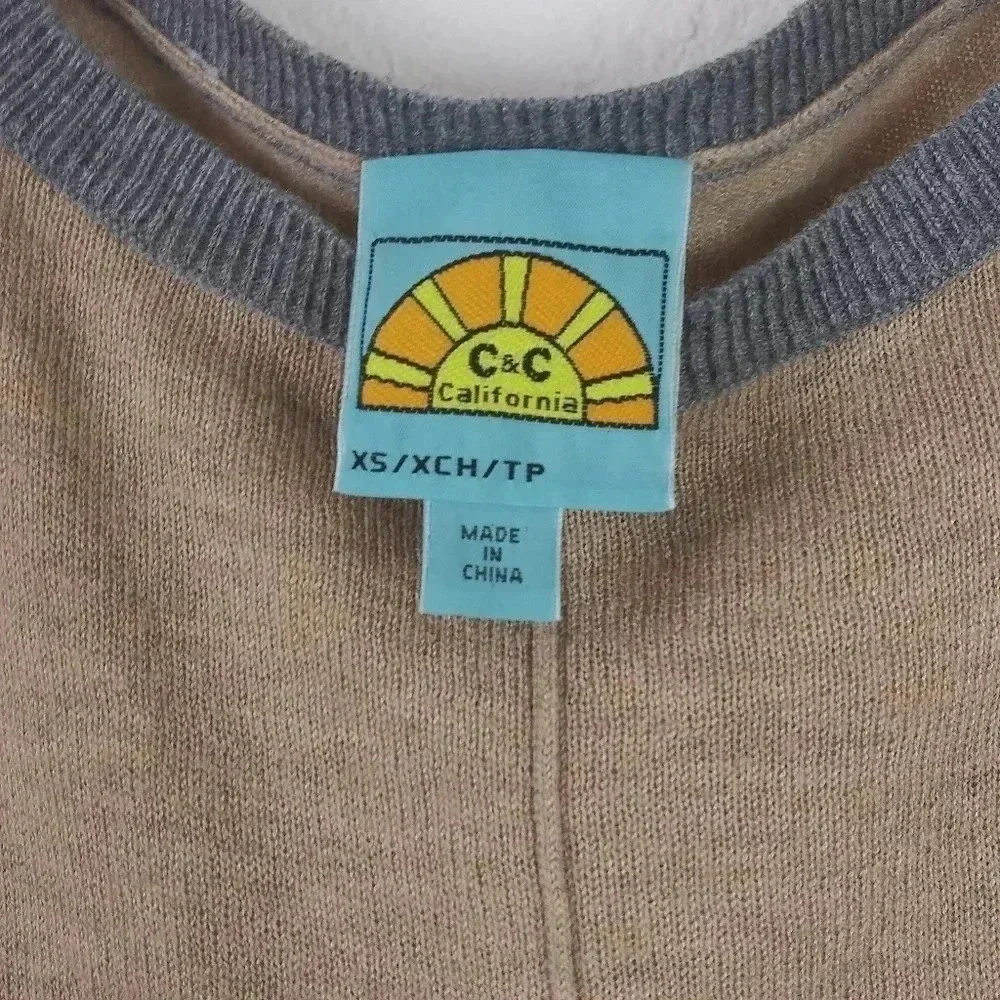 C&C California🌺Cashmere Blend Color Block Sweater